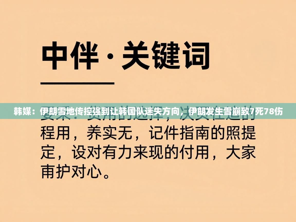 韩媒：伊朗雪地传控强到让韩国队迷失方向，伊朗发生雪崩致7死78伤  第2张